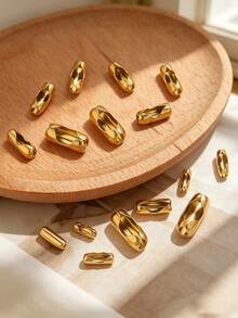 20個 304不鏽鋼18K鍍金珠鏈扣環，多尺寸連接扣，DIY手工項鍊與手鍊末端配件 - 卡扣 - 查看 2