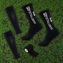 1 Set Match Equipment Kit (Grip Football Leg Warmers + Sock Sleeves + Sports Bandage), Durable And Wear-Resistant, High-Quality Fabric - Multicolor - View 7