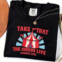 Toma esa camiseta inspirada en "The Circus Live".|   Camiseta de la gira 2026 para fans|   Camiseta Casual de Talla Grande para Conciertos, de Manga Corta y Cuello Redondo para Hombres y Muj - Negro - Ver 1
