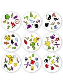 Metal Box/Paper Box Fast Matching Game Cards, Suitable For Family And Friends Games, Holiday Games, Halloween And Christmas Gifts - Multicolor - View 3