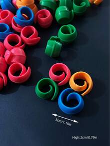 10pcs Colorful Silicone Spool Anti-Slip Thread Organizer, Anti-Tangle Thread Holder, Suitable For Sewing, Cross Stitch And Embroidery, DIY Christmas Handmade Thread Organization, For Craft Enthusiasts - Silicone Spool - View 9