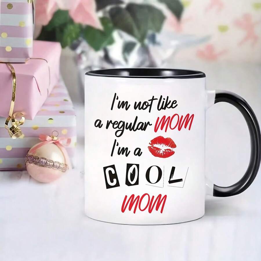[24-Hour Shipping Within Mexico] Double-Sided Printed Mug, 1 Humorous Ceramic Coffee Mug "Not Your Normal Mom", Double-Sided Ceramic Mug, White Tea Mug Suitable For Hot Or Cold Drinks, Birthday Gifts For Moms, Cool Gifts For Cool Moms, Best Friend Gifts For Moms - 2 - 查看 1