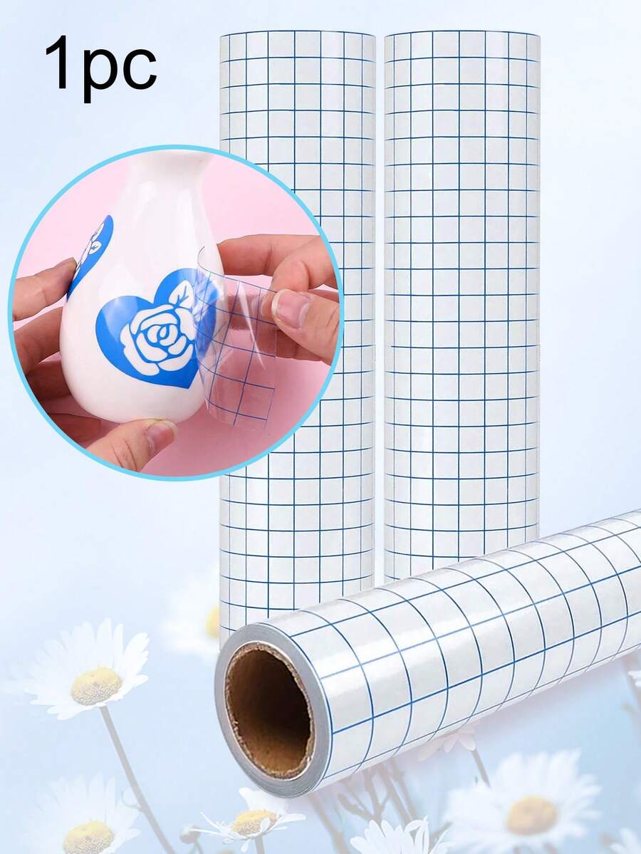 HONGCAI Papel de transferencia adhesivo transparente de malla de PET para impresión, película de transferencia de posicionamiento - multicolor - Ver 1