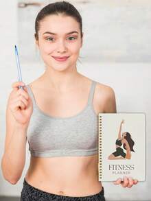 1 pieza Plan de Fitness Registro de Entrenamiento, Libro de Registro de Ejercicios con Encuadernación en Espiral, Para Seguimiento de Entrenamiento Diario, Establecimiento de Metas, Medición Corporal, Plan de Pérdida de Peso en Gimnasio y Hogar, Regalo para Mujeres, Útiles Escolares de Regreso a la Escuela, Útiles de Oficina - 1 Set - Ver 5