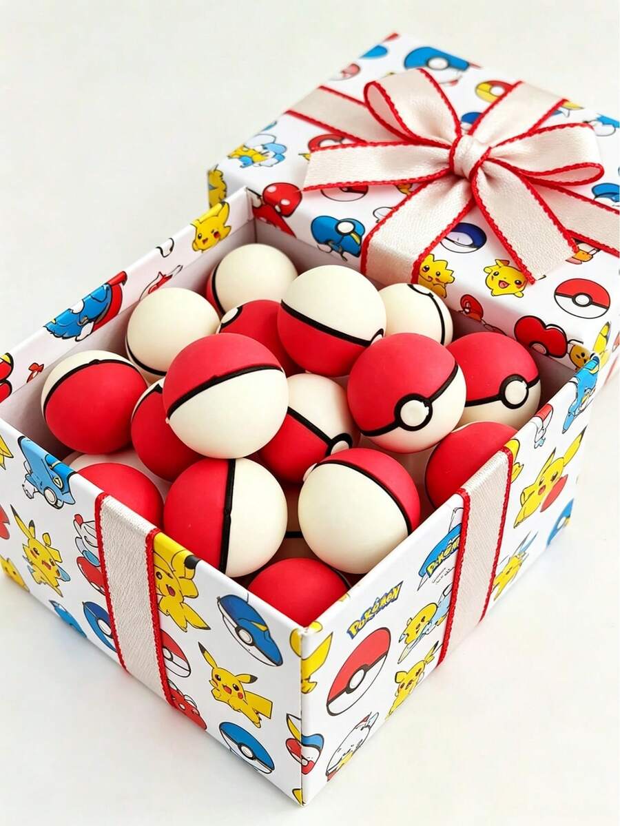 pokemon 6個/9個/12個/24個/50個 寶可球橡皮擦 寶可夢主題 3D可拆卸組裝 學生文具 兒童禮物 生日新年禮物 學生創意組裝文具 獎勵小禮物 創意組裝趣味文具 開學禮物 - 彩色 - 查看 1