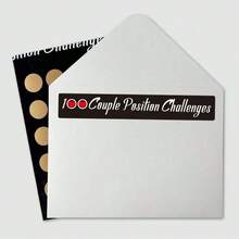 Valentine's Day Gift Scratch-Off Poster 100 Positions Challenge Date Scratch-Off Poster, Christmas Couple Gift With Envelope - Black Gold - View 1
