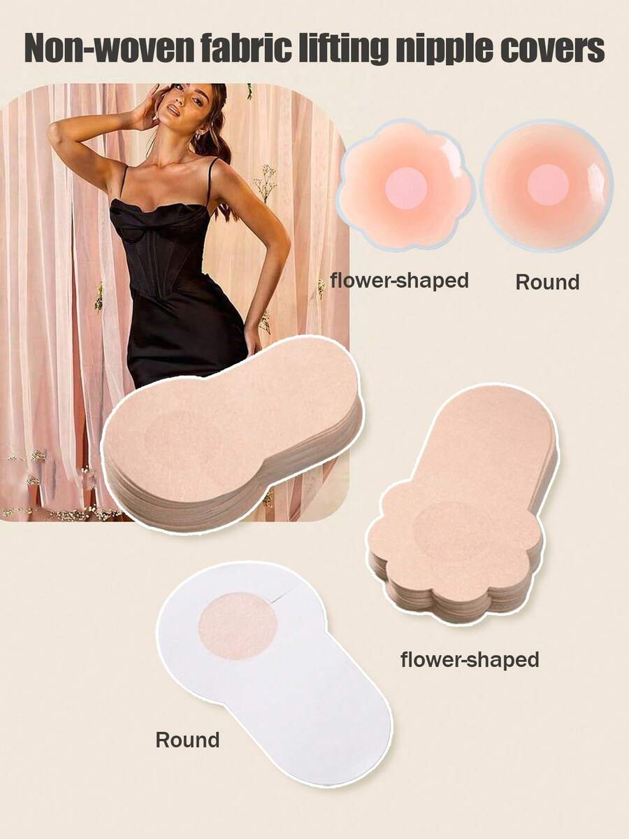 2pcs/20pcs/40pcs Plester Pengangkat Payudara Sekali Pakai, 8cm, Kain Non-Woven, Tidak Terlihat dan Bernapas, Cocok untuk Musim Panas, Anti-Kendur - beraneka warna - View 1