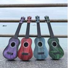 Ukulele For Kids Children's Musical Toy Mini 4-String Guitar, Beginner Ukulele Instrument Toy For Boys And Girls, Parent-Child Interactive Musical Toy, Kindergarten Early Education Instrument Teaching Aid, Portable Children's Musical Enlightenment Guitar For 3, 4, 5, 6 Years Old, Realistic Playable Sounding Guitar, Birthday Gift For Boys And Girls - Multicolor - View 4