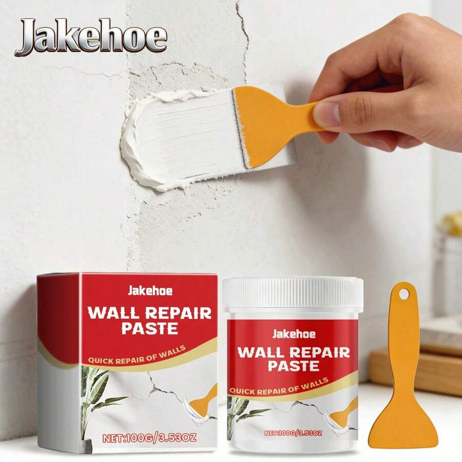 jakehoe Wall Repair Paste - Household Wall Scuffing, Scratches, Dents, Cracks, Nail Holes Repair Wall Paste