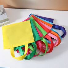 10入 20x20cm 彩色不織布禮品袋附提把，適合生日派對與小禮物，高品質，聖誕節、萬聖節適用 - 查看 6