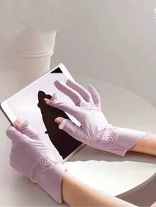 1 Pair Summer Ice Silk Sun Protection Gloves - X-label Sunscreen - View 3
