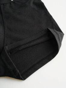 4pcs Underwear Pure Cotton Boxer Briefs - Black - View 5