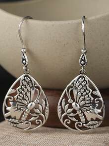 Hot Trending Artisan Crafted Vintage Copper Twisted Hoop Earrings - Minimalist Elegant Women's Jewelry | Lightweight, Hypoallergenic For Daily Wear - Silver - View 4