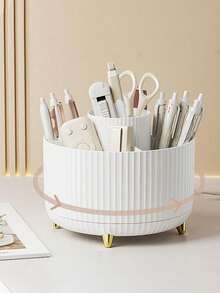 Space-Saving Cosmetic Display Stands & Beauty Organizers With 360 Degree Rotating Base Minimalist Organizer For Women And Students Aesthetic Organozadores De Maquillaje Perfect For Bedroom Desk Vanity Decor Perfume Organizer - 彩色 - 查看 1
