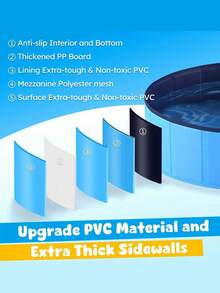 A Portable, Foldable Foot Bath, A PVC Foldable Foot Basin For Pool Entrances, Must Be Equipped With Non-Slip, Thickened Pool Cleaning Accessories, A Multi-Functional Foldable Foot Bath For Indoor And Above-Ground Swimming Pools, Beaches, And Backyards, Easy To Store And Clean. - Multiple Colors - View 6