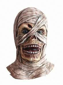 1pc Halloween Horror Latex Mummy Mask, Holiday Party Atmosphere Prop - Multicolor - View 6