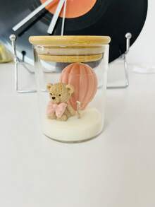 1pc New Cartoon Style Scented Candle Cup (Height 8.5cm/3.34in), Creative Glass Cup Candle, Handmade Soy Wax, Smokeless Candle, Suitable For Home Decor, Living Room Decor, Bedroom Ornament Decor, Birthday Decor Candle, Gift, Souvenir, Party Decor Supplies, Graduation Season Gift, Candle, Candles, Decorative Candle, Bestfriend Gifts, Gift For Woman, Candles Home Decoration, Candles Cute, Jar Candles - Multicolor - View 6