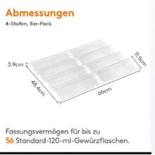 Verstellbares Gewürzregal aus Kunststoff, Organizer für Schubladen, Küche, Arbeitsplatte und Schrank, Version 6 / 8 - Transparent 6- - Übersicht 7