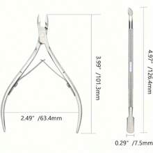 1/8 Pieces Professional Cuticle Cutter And Propeller Manicure Tool Set With Dual Springs - Perfect Nail Care Tool For Home/Spa/Salon Manicure And Pedicure Beauty (Silver) - Silver - View 8