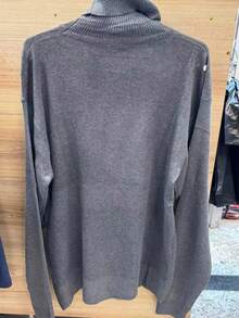 Manfinity Mode Men's Turtleneck Sweater, For Fall And Winter - Dark Grey - View 2