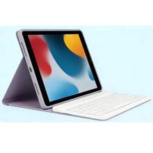 TenYide 平板電腦保護殼附磁吸藍牙鍵盤，皮革鍵盤套，相容於 Honor Pad X8/X9/X8A/8 12"/9/7/X8 PRO/、Mate Pad 10.4"/Pro 11"/11.5S"/11.5"/SE 10.4"/SE 11"/T10/11"/T10s、Tab P11/P11 Plus/P12/P12 Pro/Xiaoxin P12 Pro、XiaomiPad 5/5Pro/6/6Pro/7/7pro/8/8pro/ Pad 10.61''/ Pad Pro/ Pad SE 及其他系列型號，亦相容於 IPad 系列型號/ GalaxyTab 系列型號 - 淺灰紫 - 查看 3