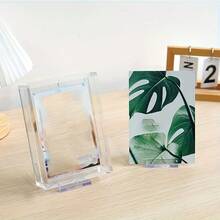 2/4/6PCS Support d'affichage en acrylique réglable, convient pour les assiettes, les portefeuilles, les pochettes, les photos, les assiettes, les livres, les consoles portables Game Boy et les manettes, les cartes, les cadres photo, pour la collection d'art, les fournitures de bureau à domicile et les décorations de fête - transparent - Voir 3