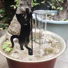 Pluviômetro de Metal em Formato de Gato para Exterior, Ornamento Decorativo Prático, Pluviômetro com Estrutura de Metal de Grande Capacidade, Adequado para Jardim, Quintal, Pátio, Pátio Interno, Gramado, Vaso de Flores, Decoração Externa, Ferramenta de Medição de Chuva de Metal Resistente à Ferrugem, Durável e Bonita - E - Visão 7
