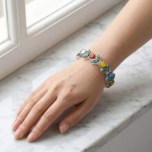 5 piezas de cuentas de tulipán de vidrio hechas a mano, cuentas decorativas florales de colores mixtos, adecuadas para pulseras DIY, accesorios para hacer collares y joyería - Multicolor - Ver 5