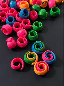 10pcs Colorful Silicone Spool Anti-Slip Thread Organizer, Anti-Tangle Thread Holder, Suitable For Sewing, Cross Stitch And Embroidery, DIY Christmas Handmade Thread Organization, For Craft Enthusiasts - Silicone Spool - View 5