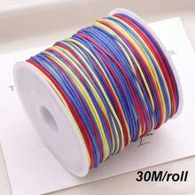 beadia 1 Rollo, 30 Metros, 0.8MM Cuerda de Jade con Teñido Degradado para Manualidades Cuerdas/Hilos Hechos a Mano Adecuados para Colgantes/Material para Cuerdas Tejidas a Mano, Multicolor Hecho a Mano - 30 m/rollo - Ver 23