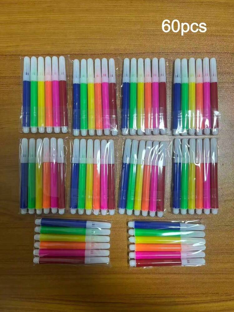 6/12 Colores Bolígrafos Marcadores Miniatura, Portátiles, Adecuados para Pintar, Colorear, Marcar y Tomar Notas - Multicolor - Añade 11