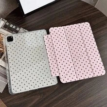 1個淡粉色波點平板翻蓋保護殼，附筆槽，適用於 iPad 10代 10.9 吋 2022/Air 13(M3 2025)/Air 11(M3 2025)/11(A16 2025)/Galaxy Tab S10+/S9/A9/ 5/5PR/6/6PRO/7/7PRO/ Pad/ Matepad/Honor Pad - 彩色 - 查看 8