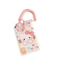 MINISO Kawaii Sanrio Hello Kitty Pochacco 滑動式卡套，可愛動漫角色直立式卡套，附柔軟粉色螺旋腕繩鑰匙圈，開學季學生識別證套 - 樣式 2 - 查看 5