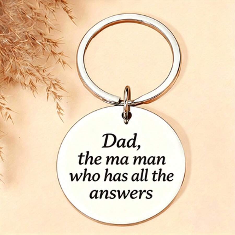 Stainless Steel Pendant Collar Accessory, Integrated Sturdy Structure, Combines Pendant, Tag And Keychain, Elegant Father's Day Gift, Smooth Edges And Durable, Also Suitable As Pet Collar Accessory And Identification Tag - Multicolor - View 1