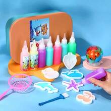 Magic Water Spirit Powder & Random Non-Repeating Color Gel Refill, Narcissus Watercolor Gel Set, Creative Craft Gift From Parents & Grandparents - Suitable For Party Favors & Bath Time - Multicolor - View 6
