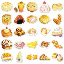 50張美味糕點、麵包、蛋糕、食物貼紙復古Ins 2D幻想Y2K市區美學貼紙禮物趣味貼紙80S 90s動漫貼紙適用於剪貼簿用品水瓶筆電手機行李箱筆記本，節日派對裝飾新年 - 50pcs - 查看 6
