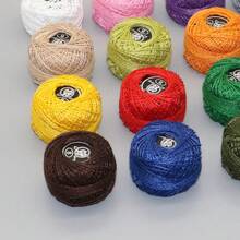 Ensemble de 16 couleurs de fils à coudre, fabriqué en fil de polyester pour la broderie à la main et le tissage - Fil à coudre 16 couleurs - Voir 10