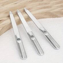 3pcs Reusable Nail Care Tools, Stainless Steel Nail File For Finger Care, Nail Buffing And Polishing Supplies - Ston File - View 7