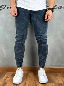 Premium Skinny Basic Jeans 018 2% Elastane - Dark Grey - View 4