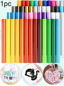 HONGCAI Permanent Self-Adhesive Vinyl Sheet For Cutting Machines, Plain Color, Matte Icy Film, Fabric Texture Cut Lettering Sticker For Decoration, Stickers, Scrapbooking, Labels, Easy To Apply, Multiple Colors Available - Multicolor - View 12