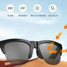 Lightweight Smart ABS Bluetooth 5.0 Glasses With Touch Control, HIFI Sound For Calls And Music, UV-Protective Lenses, Rechargeable With Long Battery Life, A High-Tech Essential For Daily Outdoor Trips. - View 2