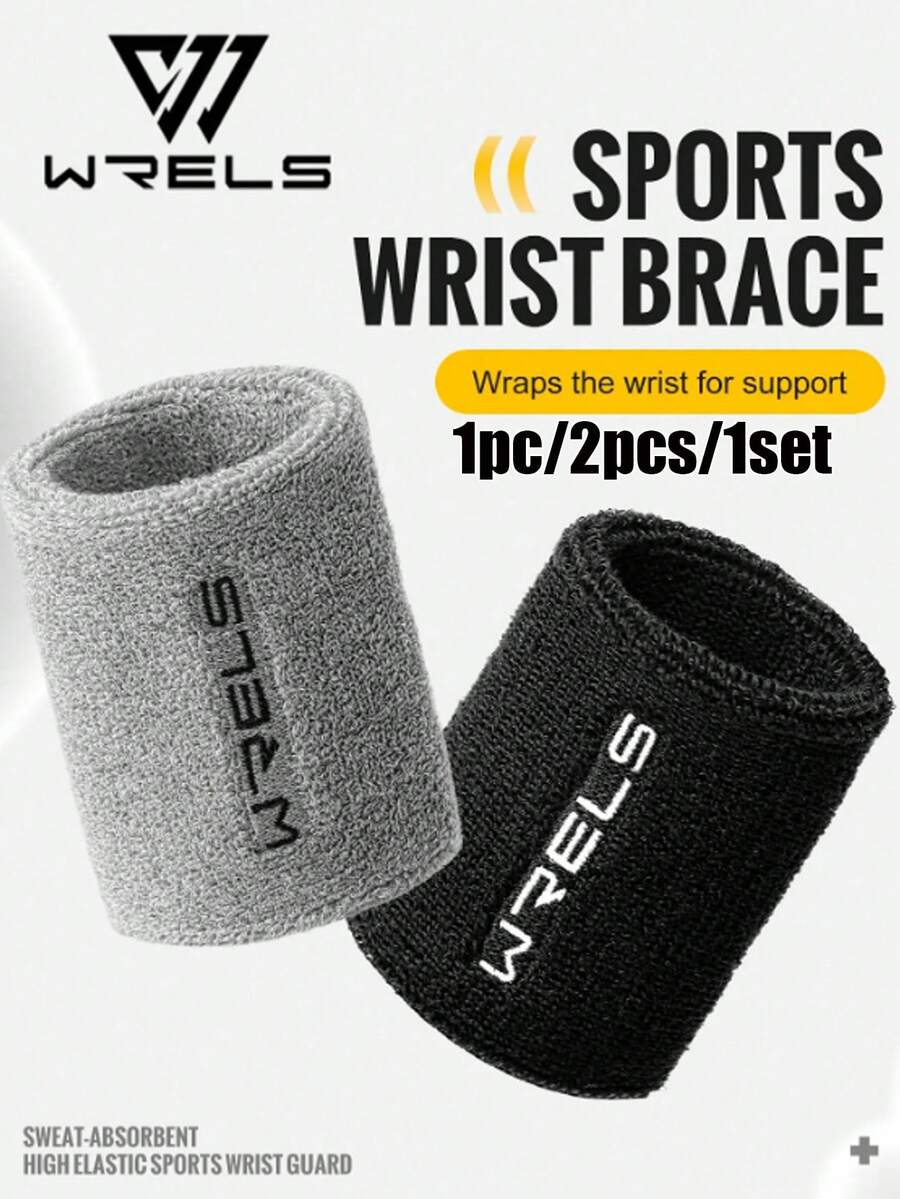 1pc/1pair/1set WRELS Breathable Lightweight Sports Wristband, Wristband And Headband Set, Protects Wrist Joint, Elastic And Comfortable