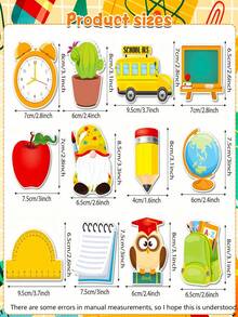 12/6/1 Set - Bolígrafos Retráctiles con Estampado Lindo + Notas Adhesivas de Dibujos Animados (20 Hojas), Regreso a la Escuela, Navidad, Día de San Valentín, Halloween, Regalo de Papelería para Maestro y Estudiante - Sacar papel - Ver 3