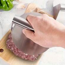 1pc Stainless Steel 6-Inch Burger Patty Maker, Round Beef Steak Patty Press Grill For Stuffed Burgers, Sliders, Regular Beef Burgers, Non-Stick Kitchen BBQ Tool, BBQ Accessory - Stainless Steel Hamburger Patty Machine - View 3