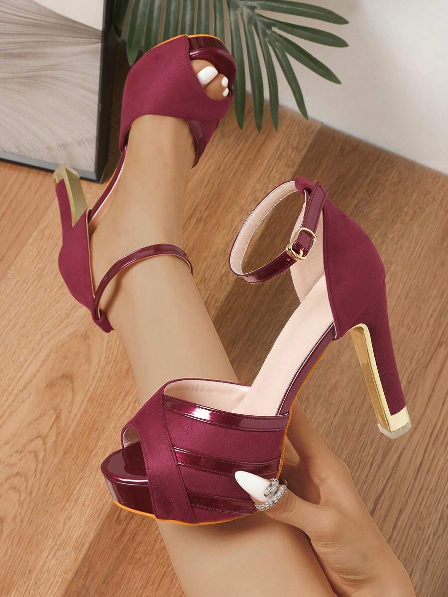Women's High Heel Asymmetric Heel Platform Elegant Fashion Versatile Party Event Pumps