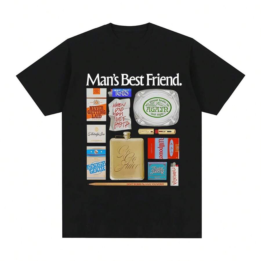 Camiseta del mejor objetivo amigo para Hombre, camiseta del mismo estilo del cantante de verano, Ropa coreana para Hombre, Tops transpirables frescos de verano - Multicolor - Ver 1