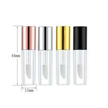 1.2ml Transparent Small Refillable Empty Lip Balm Tube Lip Gloss Bottle Women DIY Cosmetics (Black - Multicolor - View 4