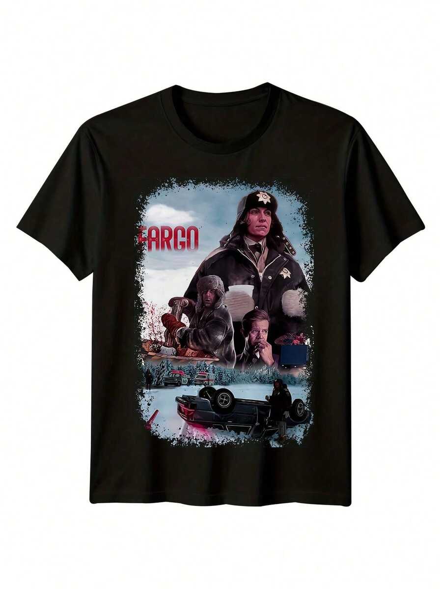 Camiseta con el póster de la película Fargo - Inspirada oficialmente con gráficos retro y personajes icónicos (Lorne Malvo, Marge Gunason, Ed y Helen Sorenson) - Ropa casual unisex para toda - Rosa - Ver 1