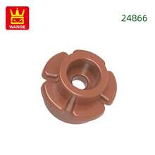 1086pcs/lot24866 1x1 Five Petal Flower MOC Building Blocks Garden Plant Accessories Compatible Brick Toys for Gift Box - 6. Marrón - Ver 3