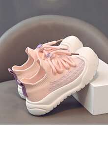 Zapatos deportivos unisex, zapatos casuales con suela blanda sin cordones, transpirables y cómodos, zapatos casuales fáciles de poner - Rosa - Ver 3